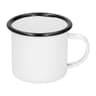 Enamel Sublimation Mug with Black Rim - 12oz