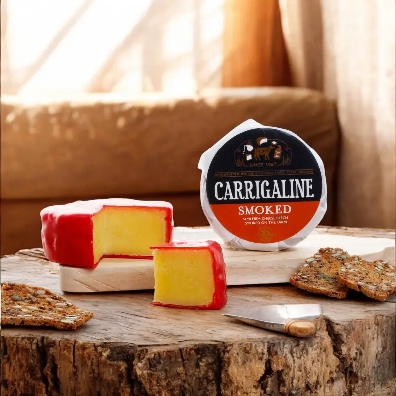 Carrigaline Beech Smoked Waxed Cheese 200g