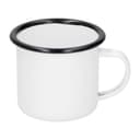 Enamel Sublimation Mug with Black Rim - 12oz