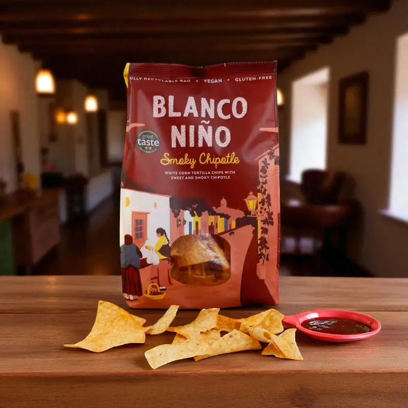 Smoky Chipotle Tortilla Chips from Blanco Niño 170g