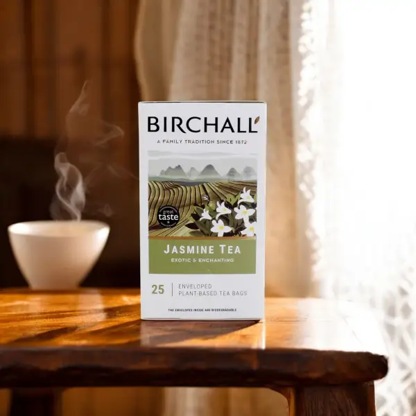 Birchall Jasmine Green Tea - 25 Enveloped Plant Based Tea Bags
