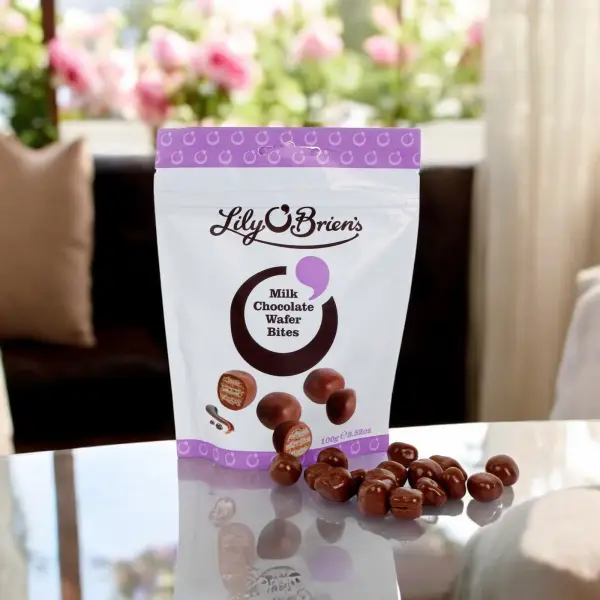 Lily O'Briens Milk Chocolate Wafer Bites Share Bag, 100g