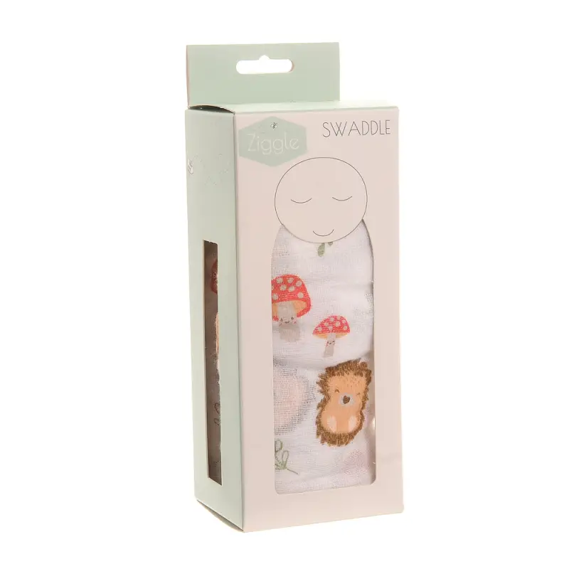 Ziggle 100% Soft Cotton Swaddle - Elephants