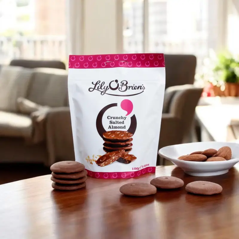 Lily O'Briens Salted Almond Chocolates Share Bag 100g