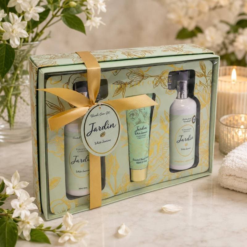 Jardin White Jasmine Pump Handwash and Tube & Pump Handcream Gift Set