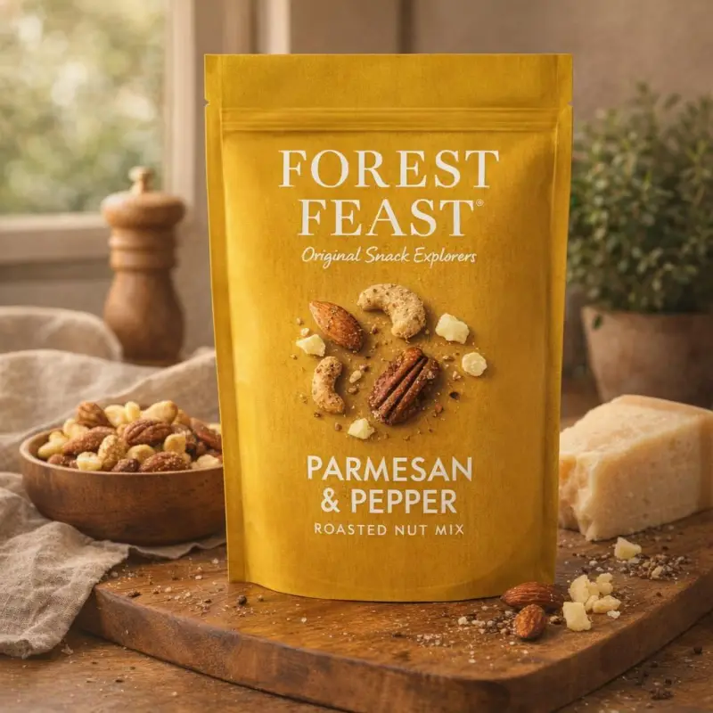 Forest Feast Black Pepper & Parmesan Nut Mix 120g - AI Generated
